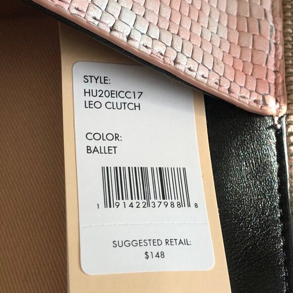 **SOLD**NWT Rebecca Minkoff Leo Leather Envelope Clutch with Snakeskin Embossed - Picture 7 of 10